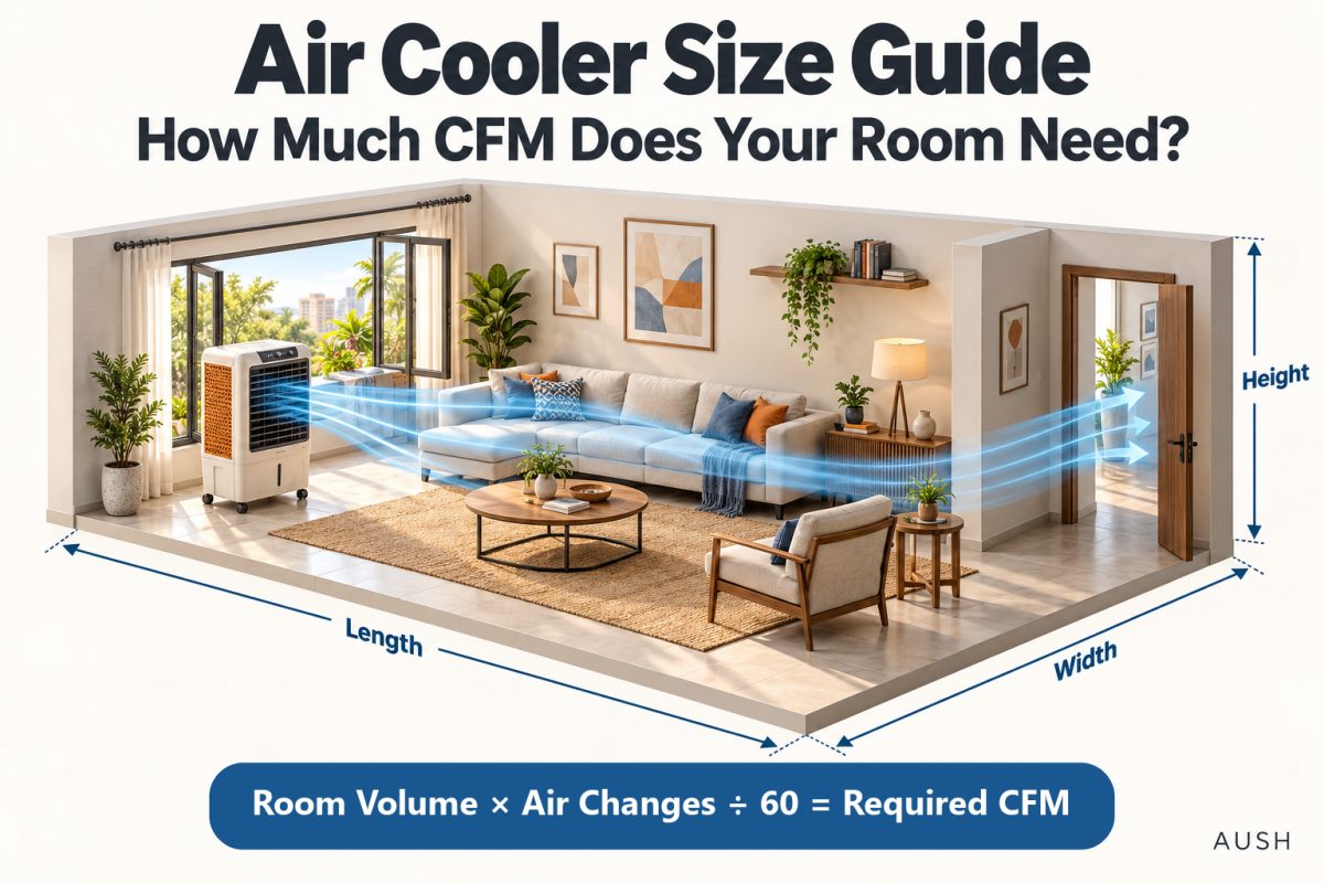 Air Cooler Size Guide: How Much CFM Does Your Room Need?